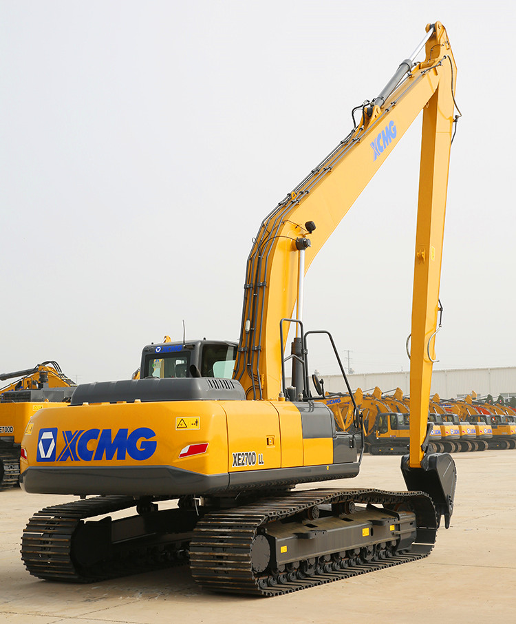 XCMG Official excavators XE270DLL China new long reach boom arm hydraulic crawler excavator for sale